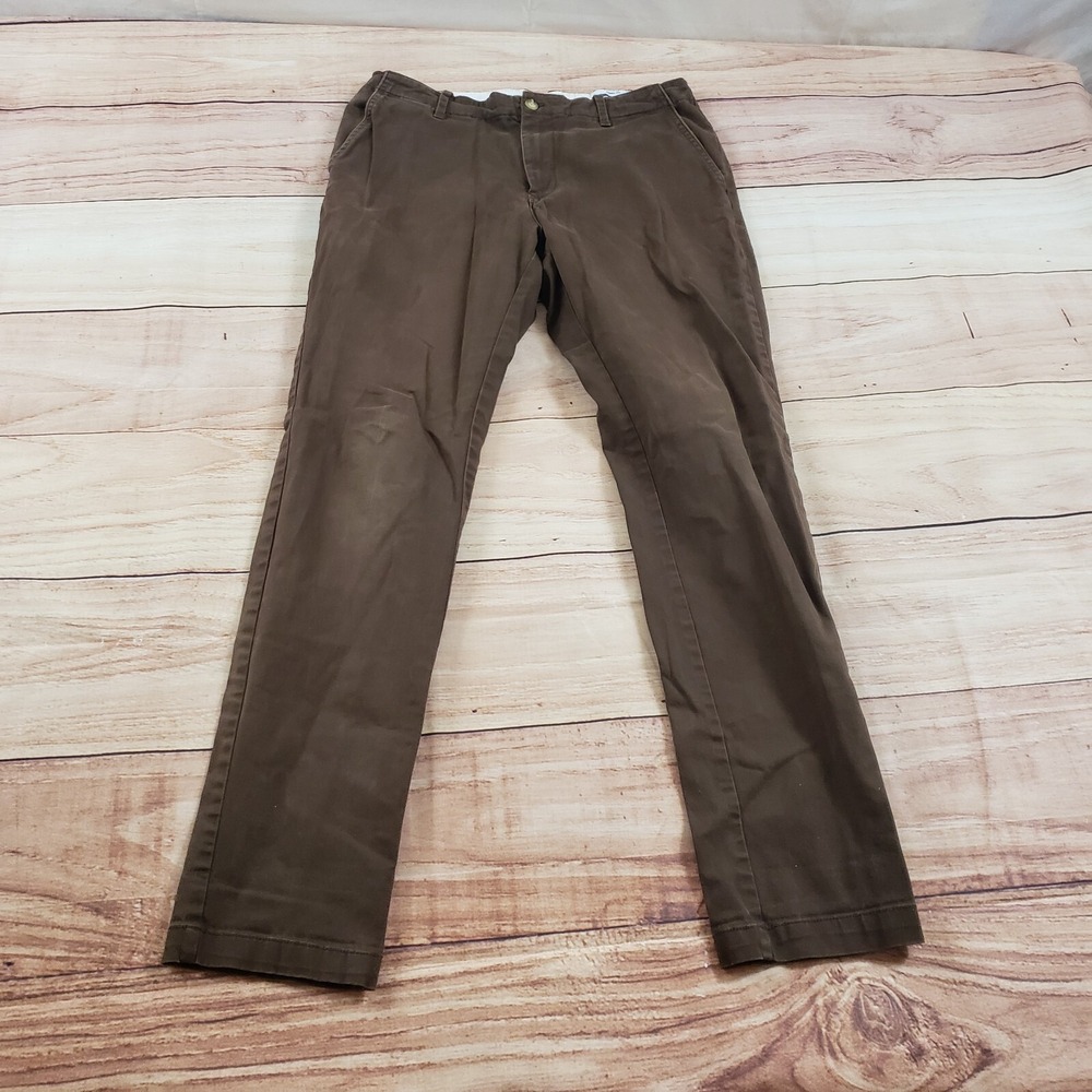 Urban Outfitters Pants Mens 31x32 Brown Skinny Chino Flat Front Slacks Adult 8